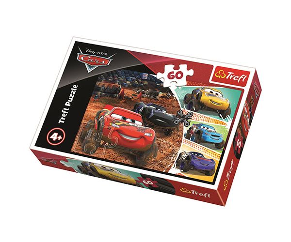 Auti 3(Cars 3): Munjeviti Jurić i prijatelji puzzle 60kom - Trefl
