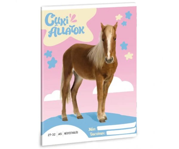 Ars Una: Slatke životinje - Palomino poni kvadratić bilježnica A/5 27-32