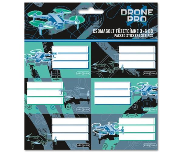 Ars Una: Drone Pro pakirani naljepnice za bilježnice 3x6 komada