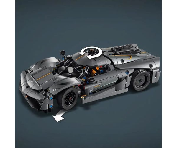 LEGO® Technic: Koenigsegg Jesko Absolut sivi hiperautomobil (42173)
