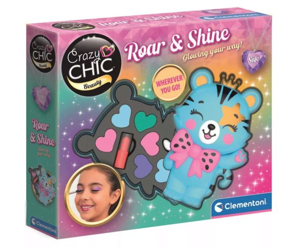 Crazy Chic: Roar & Shine set za šminkanje u obliku tigra - Clementoni