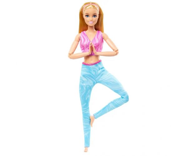 Barbie: Fleksibilna joga lutka s plavom kosom - Mattel