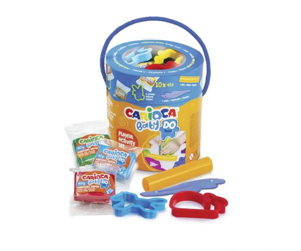 Baby gyurma szett 10x40g gyurmával és más kiegészítőkkel - Carioca