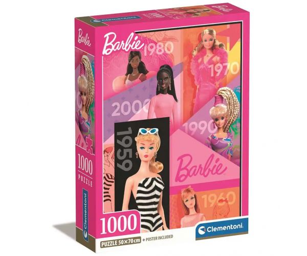 Barbie 65 év 1000db-os Compact puzzle 50x70cm - Clementoni