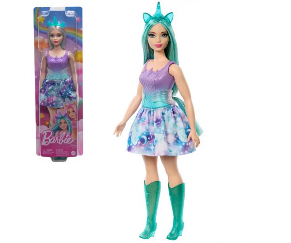 Barbie Dreamtopia: Unikornis baba kék-lila ruhában - Mattel