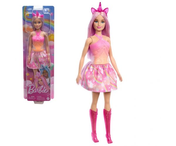 Barbie Dreamtopia: Unikornis baba rózsaszín ruhában - Mattel