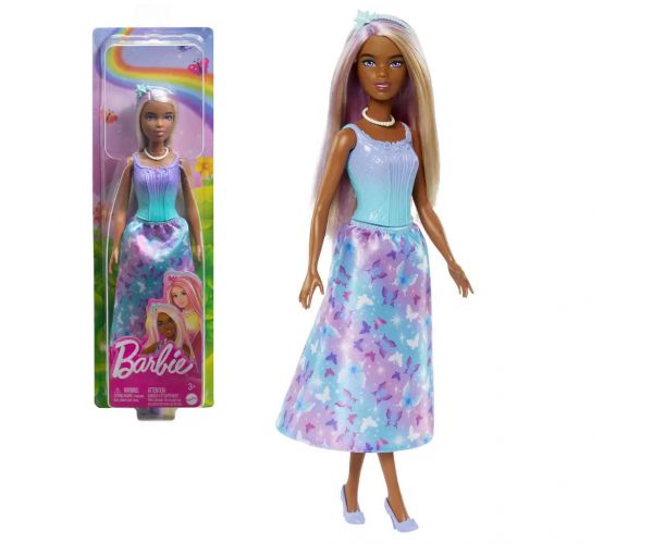 Barbie Dreamtopia: Hercegnő baba kék-lila pillangós ruhában - Mattel