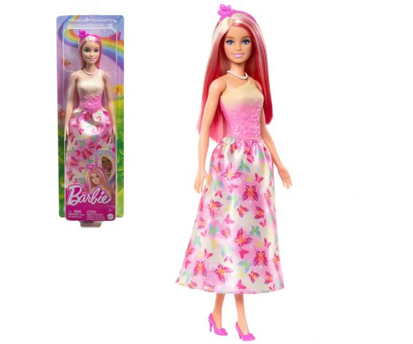 Barbie Dreamtopia: Hercegnő baba rózsaszín pillangós ruhában - Mattel