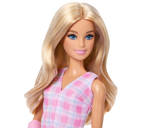 Barbie: Fashionista Prijateljice stilska modna lutka u gipsu u ružičastoj kariranoj haljini – Mattel