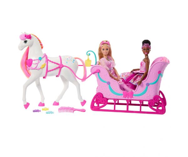 Barbie Diótörő - Havas Szán Készlet Paripával - Mattel