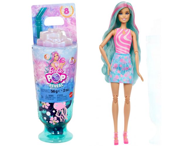 Barbie Reveal illatos Shaker sorozat türkiz hajú baba medúza figurával - Mattel