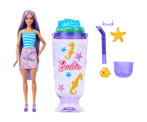 Barbie Reveal mirisna Shaker serija s lutkom s ljubičastom kosom i morskim konjićem - Mattel