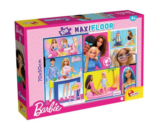 Barbie 108db-os maxi padló puzzle 70x50cm - Lisciani