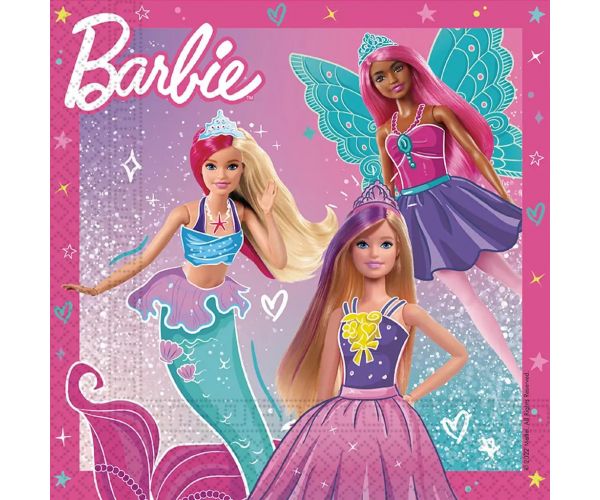 Barbie papírszalvéta szett – 2 rétegű, 33x33 cm, 20db