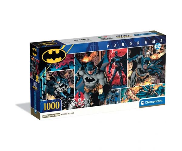 Batman 1000db-os panoráma puzzle poszterrel - Clementoni