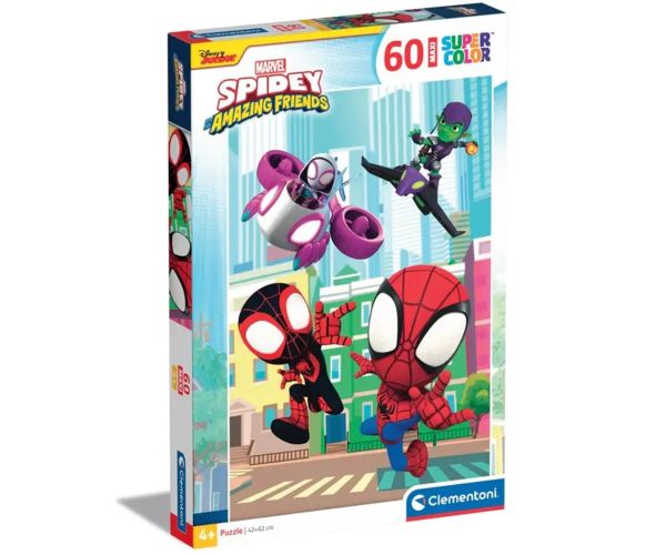 Spidey i njegovi čudesni prijatelji 60-dijelni maxi supercolor puzzle - Clementoni