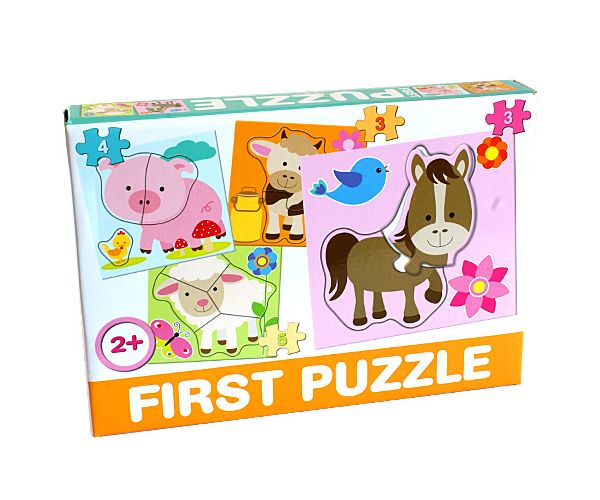 Baby puzzle sa domaćim životinjama - D-Toys