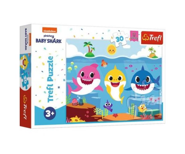 Baby Shark: Podzemni životinjski svijet puzzle 30kom - Trefl