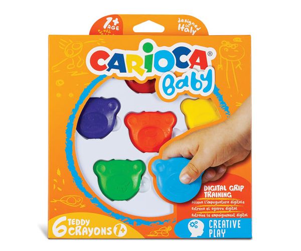 Baby Teddy masne bojice set od 6kom - Carioca