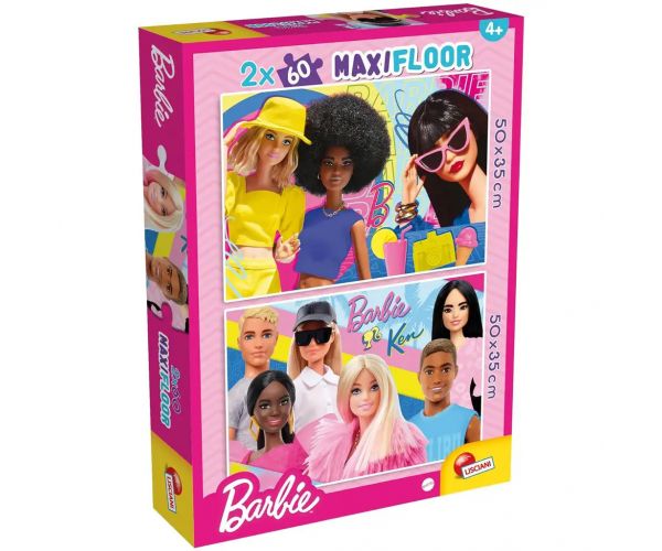 Barbie és barátai 2x60db-os maxi padló puzzle 50x35cm - Lisciani
