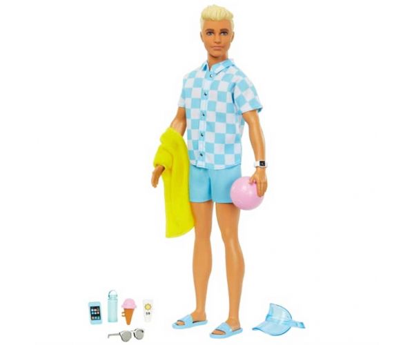 Barbie The Movie: Ken Beach baba strandfelszereléssel - Mattel
