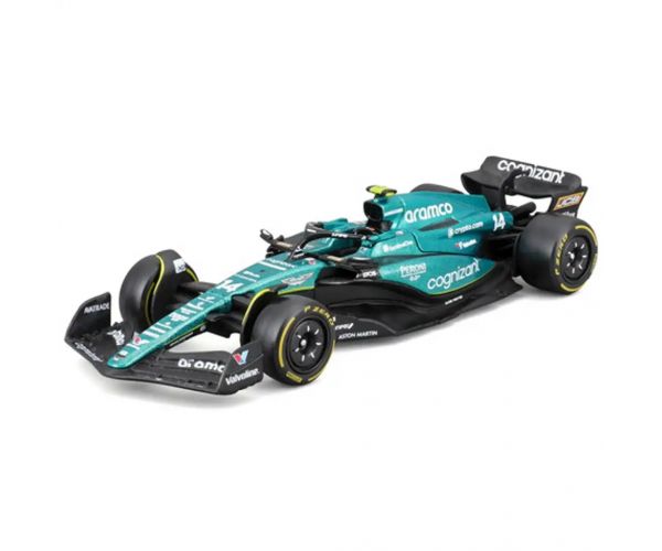 Bburago: Aston Martin AMR23 F1 versenyautó fém autómodell 1/43 (Fernando Alonso #14)