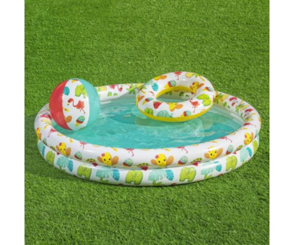 Bestway: Beachtastic napuhavajući dječji bazen 3 u 1 set Ø 122 x 20 cm