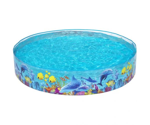 Bestway: Fill 'N Fun™ Odyssey tenger mintás merevfalú pancsoló medence Ø 244 x 46 cm