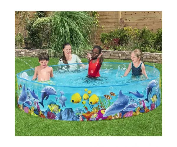 Bestway: Fill N Fun™ Odyssey dječji bazen s krutim bočnim stranicama i morskim uzorkom Ø 244 x 46 cm