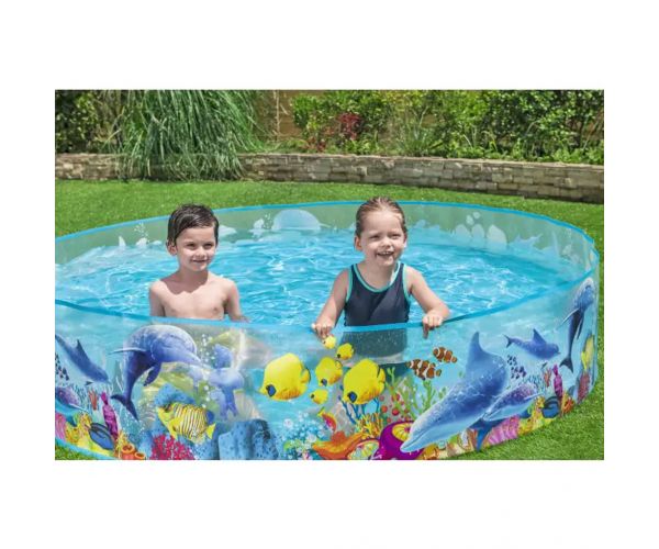 Bestway: Fill N Fun™ Odyssey dječji bazen s krutim bočnim stranicama i morskim uzorkom Ø 244 x 46 cm