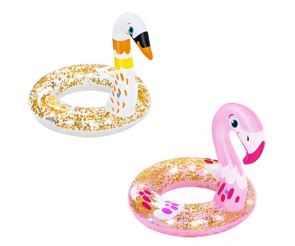 Bestway: Jednorog ili flamingo plutajući prsten s glitterom 61cm 1kom
