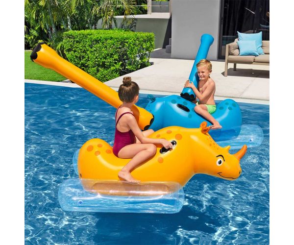 Bestway: Kids Rhino igračka za bazen u obliku nosoroga, 2 kom., za djecu, 148 x 89 x 61 cm