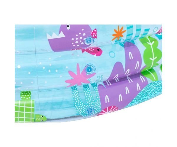 Bestway: Proziran bazen s tri prstena s motivom morskog svijeta, 183 x 33 cm