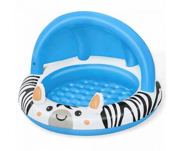 Bestway: Safari Sun™ zebrás pancsoló medence napvédő tetővel Ø 97 x 66 cm