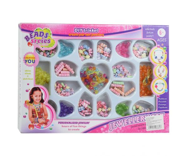 Beads Series: Set za izradu nakita s više od 200 perli u boji u različitim bojama i oblicima