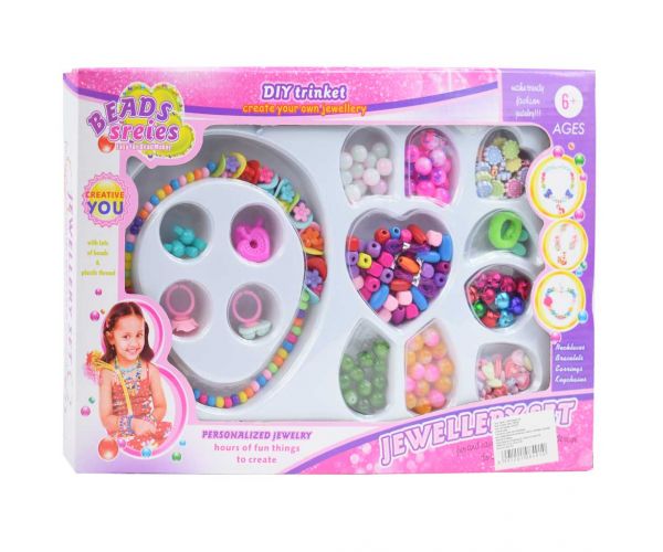 Beads Series: Set za izradu nakita sa ogrlicom, prstenje sa 500+ bisera
