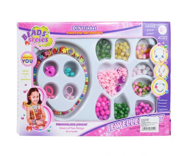 Beads Series: Set za izradu ogrlice i nakita s više od 500 šarenih perli i dodataka