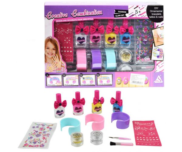 Beauty World: Nail art i glitter studio kreativni set od 13 komada