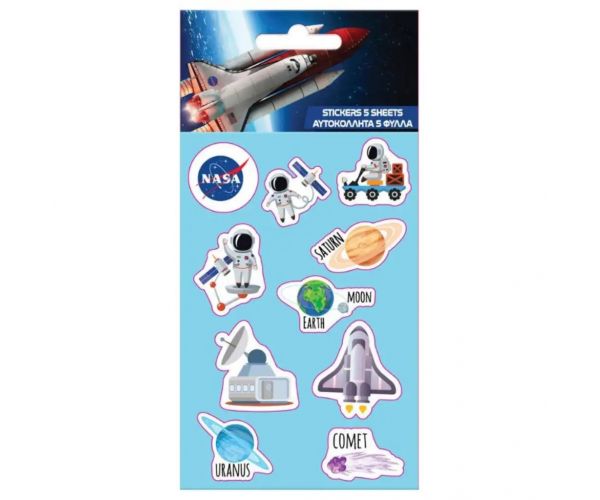 NASA set samoljepljivih naljepnica 8x12cm list 5 kom