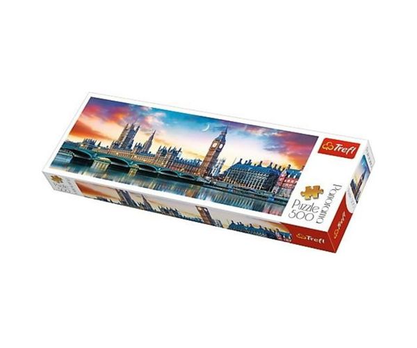 Big Ben i Westminster palača, London panorama puzzle 500kom