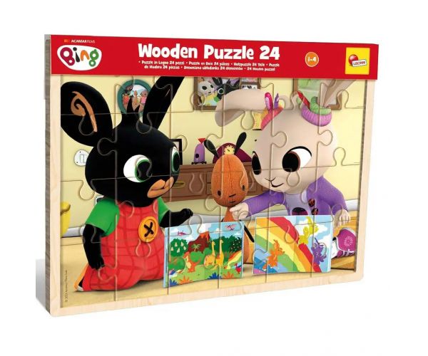 Bing és barátai 24db-os fa keretes puzzle - Lisciani