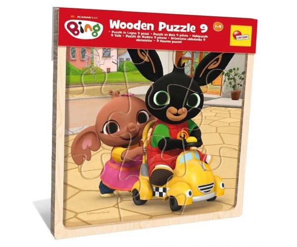Bing és barátai 9db-os fa keretes puzzle - Lisciani