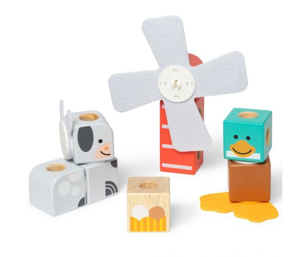 Blockables: Prijatelji s farme - drvena igračka za slaganje - Melissa & Doug