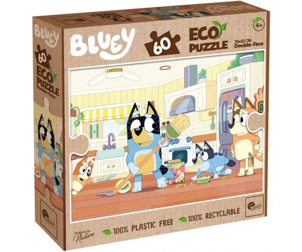 Bluey 2 az 1-ben 60db-os Eco puzzle és színező 70x50cm - Lisciani