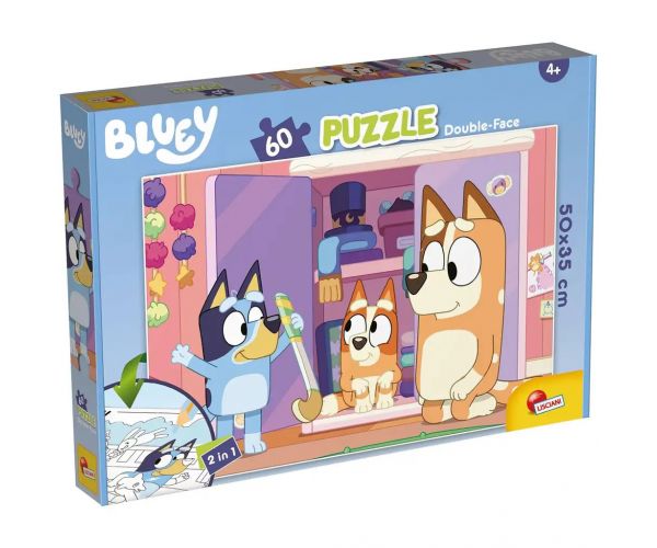 Bluey 2 az 1-ben 60db-os puzzle és színező 50x35cm - Lisciani