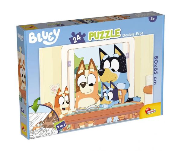 Bluey 2 az 1-ben 24db-os puzzle és színező 50x35cm - Lisciani