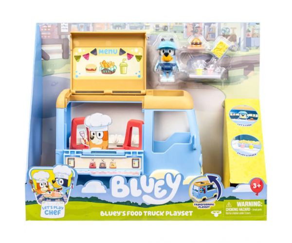 Bluey: Büfés autó játékszett Bluey figurával