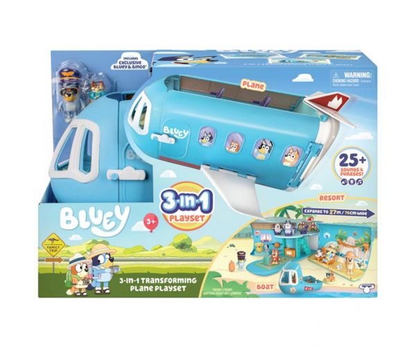 Bluey: Set igračke aviona s figuricama likova i dodacima