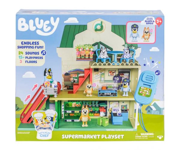 Bluey: Szupermarket nagy játékszett
