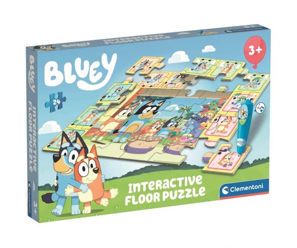 Bluey és barátai interaktív 24db-os padló puzzle - Clementoni